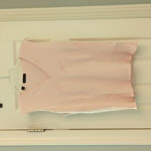 Saks Fifth Avenue Sweater V-neck Sleeveless Pink Size XL
